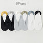 6 pairs! Breathable Ice Silk Non-slip Socks