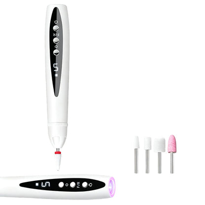 💅✨ 2-i-1 Elektrisk Nagelfil med UV-lampa – Bärbar, Trådlös, För Permanent Salongsmanikyr Hemma 💖🔋