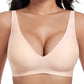 Jelly Wireless Womens Comfortable Wireless Bras Push Up Bralettes Seamless Tshirts Bras Deep V Everyday Bras