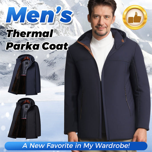 🔥warm gift🔥Men’s Thermal Thick Hooded Parka Coat