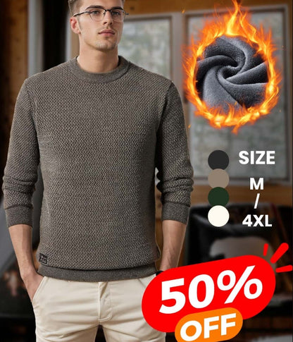 🖤Black Friday Sale 50% OFF🖤Men's Warm Cozy Lined Crewneck Top