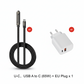 240W Fast Charging Cable with Adjustable Phone Stand