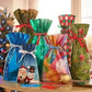 🎁50% RABATT NU! Premium Julklappspåsar med Snoddar – Återanvändbara Julpåsar, Tomtmönster Godispåsar för Festfavoriter & Julklappsinpackning
