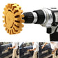 Rubber sanding disc for rubber scrapers