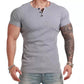 Men's T shirt Tee Henley Shirt Tee Solid Color Outdoor Daily Short Sleeve Button-Down