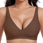 Jelly Wireless Womens Comfortable Wireless Bras Push Up Bralettes Seamless Tshirts Bras Deep V Everyday Bras