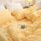 [Excellent Value] Icy Seersucker Summer Cool Quilt Lace 4-piece Set🔥