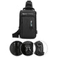 Men's Sling Bag Backpack with USB Charging Port