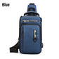 Men's Sling Bag Backpack with USB Charging Port