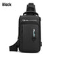 Men's Sling Bag Backpack with USB Charging Port