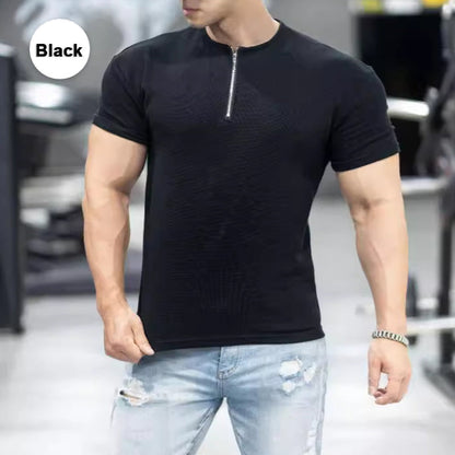 🔥Buy 2 Free Shipping🔥Quarter Zip Muscle T-Shirt for Men