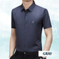 Men's Ice Silk Business Short-Sleeved Shirt