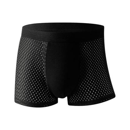 🔥Buy 2 GET 4 PCS🔥Ice Silk Mesh Breathable Antibacterial Boxer Briefs