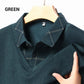 🌲New Year Sale 49% OFF🌲Men's Faux Two Piece Lapel Long-Sleeve Tops