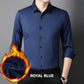 🌲Christmas Sale 50% OFF🌲Men's Solid Color Plush-Lined Shirt