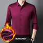 🌲Christmas Sale 50% OFF🌲Men's Solid Color Plush-Lined Shirt