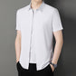 Men's Business Casual Short-Sleeve Zipper Shirt