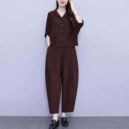 Women's Vintage Relaxed Fit Two-Piece Set