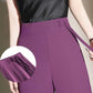 Women's Ankle-Length Chiffon Wide-Leg Pants