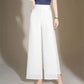 Women's Ankle-Length Chiffon Wide-Leg Pants