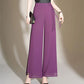 Women's Ankle-Length Chiffon Wide-Leg Pants