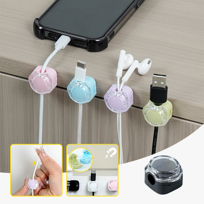 Tangle-Free Magnetic Desktop Mini Cable Organizer
