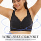 Women's Wirefree Full-Coverage Front-Closure Bra