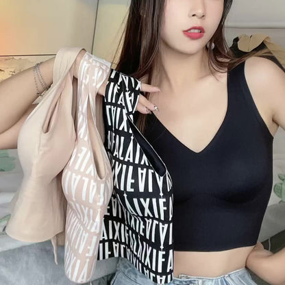 Plus Size Women’s Wireless V-Neck Tank Bra