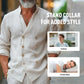 Men’s Casual Double-Breasted Cotton-Linen Cardigan