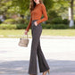 Women's High Waisted Micro-Flared Pants