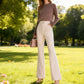 Women's High Waisted Micro-Flared Pants