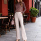 Women's High Waisted Micro-Flared Pants