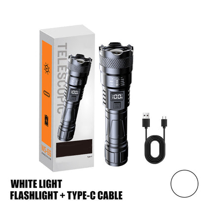 🔦 KÖP 2, FÅ 1 GRATIS! ✨ Bärbar LED Ficklampa – Justerbar Fokus, Vattentät & Perfekt för Utomhusnödläge ⚡📦