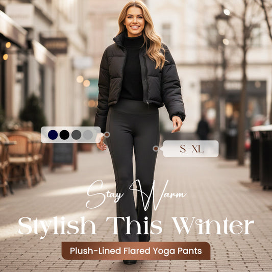 Women's Plush-Lined Flared Yoga Pants