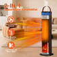 🔥🎁Nyhet 50 % RABATT🔥2-i-1 värmare och luftfuktare, 1500 W bärbar elektrisk värmare med luftfuktningsfunktion, fjärrkontroll, tippskydd, 3-stegs effektreglering, 3D-flammaeffekt, idealisk för sovrum och kontor.