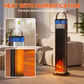 🔥🎁Nyhet 50 % RABATT🔥2-i-1 värmare och luftfuktare, 1500 W bärbar elektrisk värmare med luftfuktningsfunktion, fjärrkontroll, tippskydd, 3-stegs effektreglering, 3D-flammaeffekt, idealisk för sovrum och kontor.
