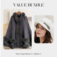 Elegant Faux Fur Trim Hooded Cape Shawl
