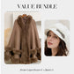 Elegant Faux Fur Trim Hooded Cape Shawl