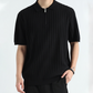 Men's Short Sleeve Knit Lapel T-Shirt