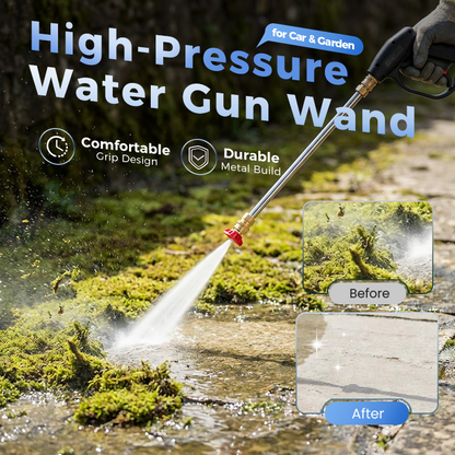 🔥High-pressure water gun – 3 interchangeable nozzles, durable aluminium alloy & powerful ✨
