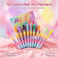 🖌️ Sista Dagen Specialpris 19,98＄! 🔥12-Färgers Nagelärt Markerpennset 🔥Köp mer Spara mer🎁