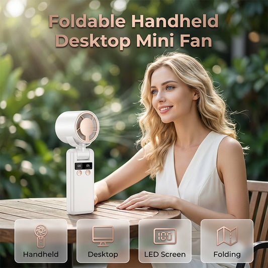 Foldable Handheld & Desktop Mini Fan