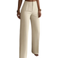 Women's Elegant Pleated Wide-Leg Suit Pants - High-Waist, Flowy & Versatile