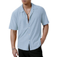 🔥New Hot Selling❤️‍🔥Men's Hollow-Out Short Sleeve Button Shirt
