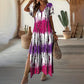 💖Last Day 50% OFF💖💃Women’s Causal V-Neck Gradient Dress