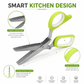 5-Blade Stainless Steel Herb Scissors with Protective Sheath