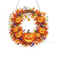 🎃Halloween Sale🍂 Pumpkin wreath with a diamond pattern to hang up – Complete DIY kit