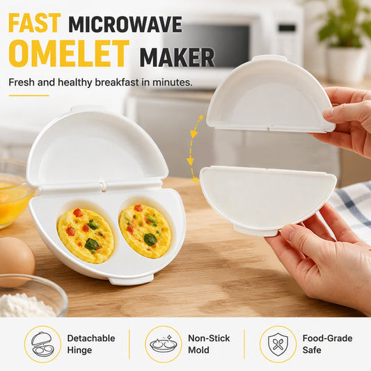 🍳 50% RABATT NU! 🥚 2-in-1 Omelet Maker & Egg Cup Cooker – snabb omelettmaskin, non-stick & BPA-fri – perfekt för hektiska morgnar och näringsrik frukost ✨🍽️