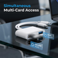🔥⏳50% RABATT NU!📱5‑i‑1 Multiport Minneskortläsare, Dubbelkontakt Plug‑and‑Play, Stöd upp till 1TB för Snabb Filöverföring✨
