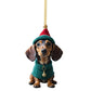🎄🐶 7-pack Julgransprydnader med Hundmotiv – Söta Hängande Dekorationer för Hundälskare ✨